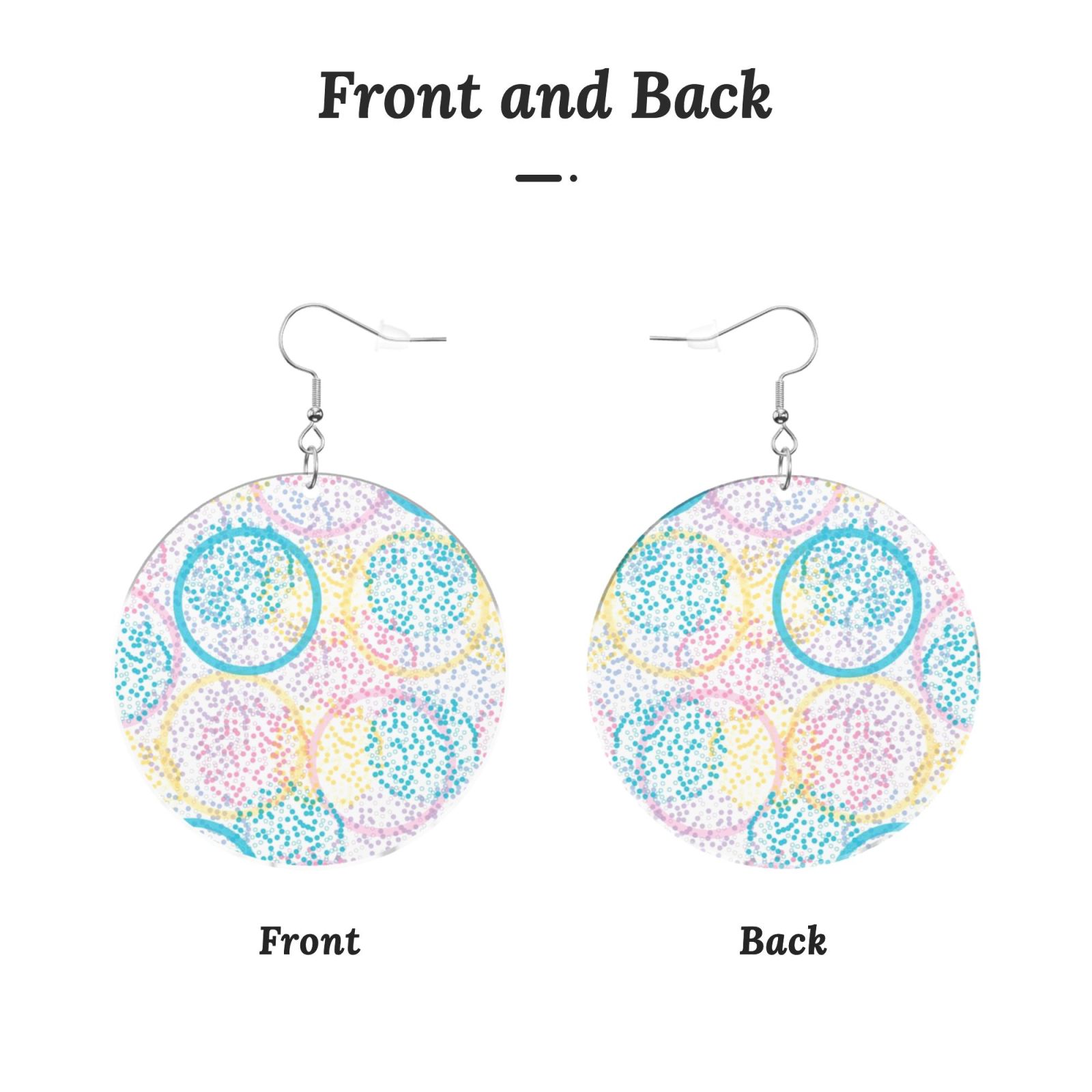 Round acrylic earrings