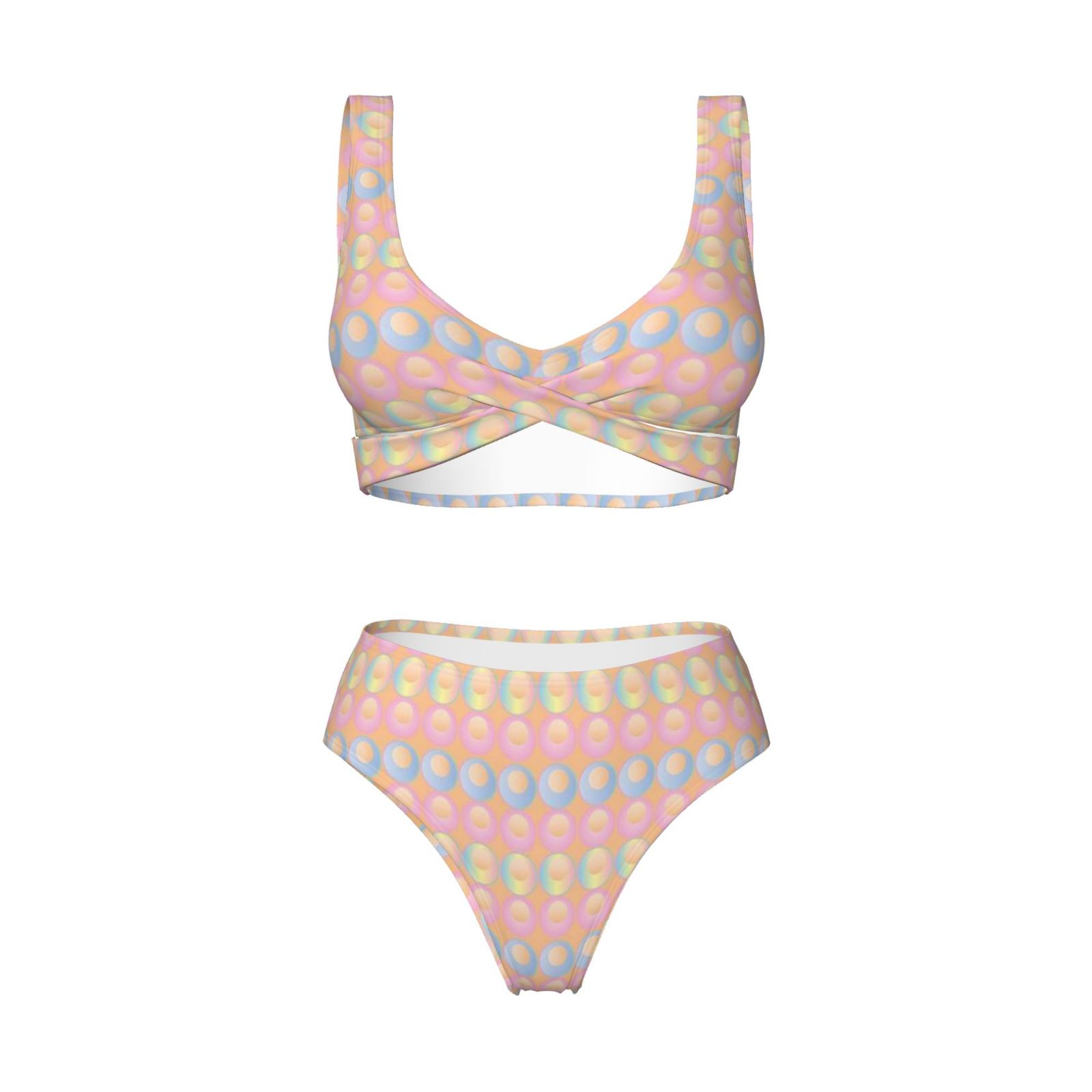 Women's two-piece cross bikini