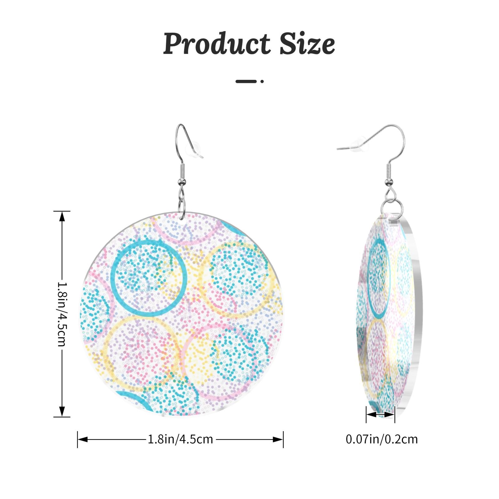 Round acrylic earrings