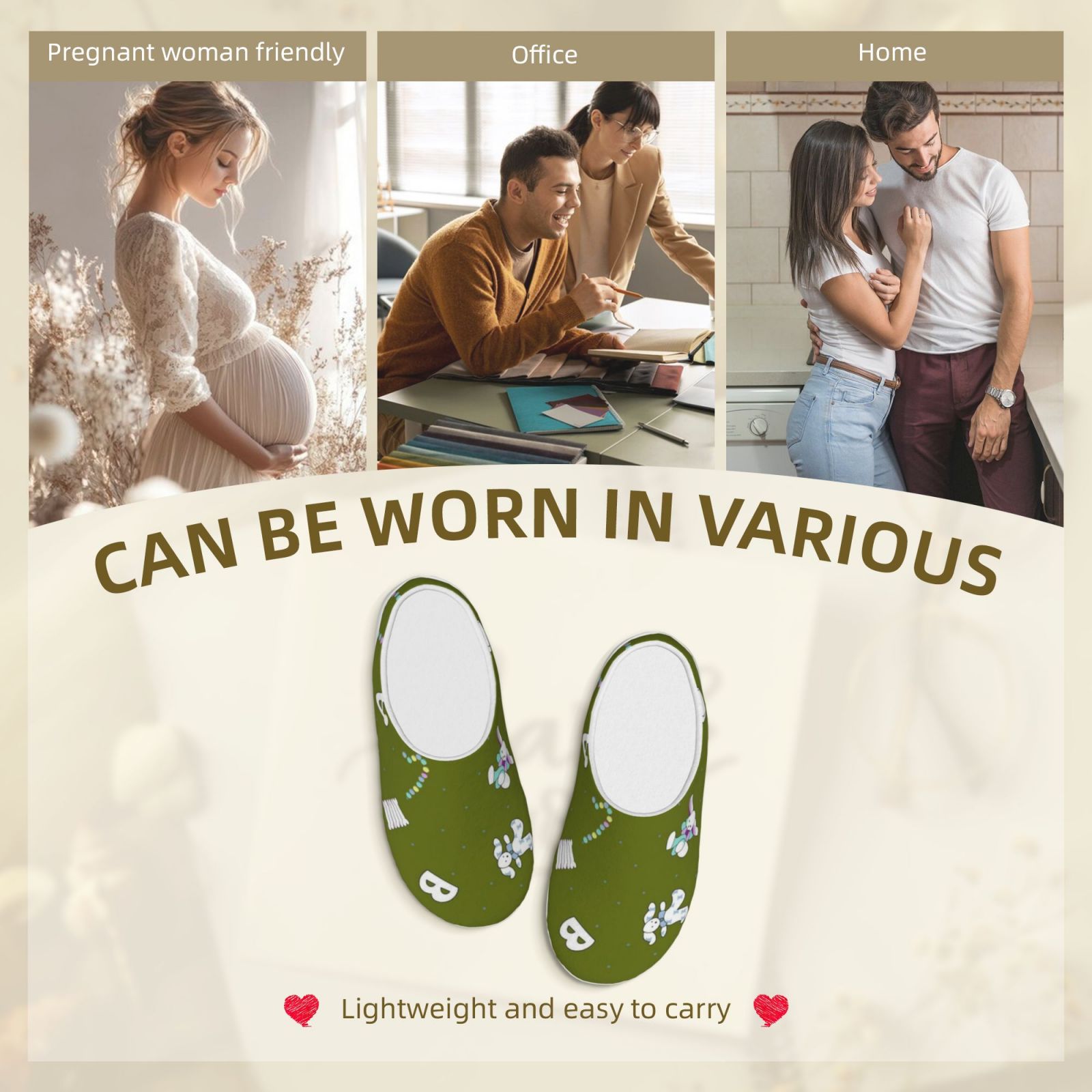 Adult TPR cotton slippers
