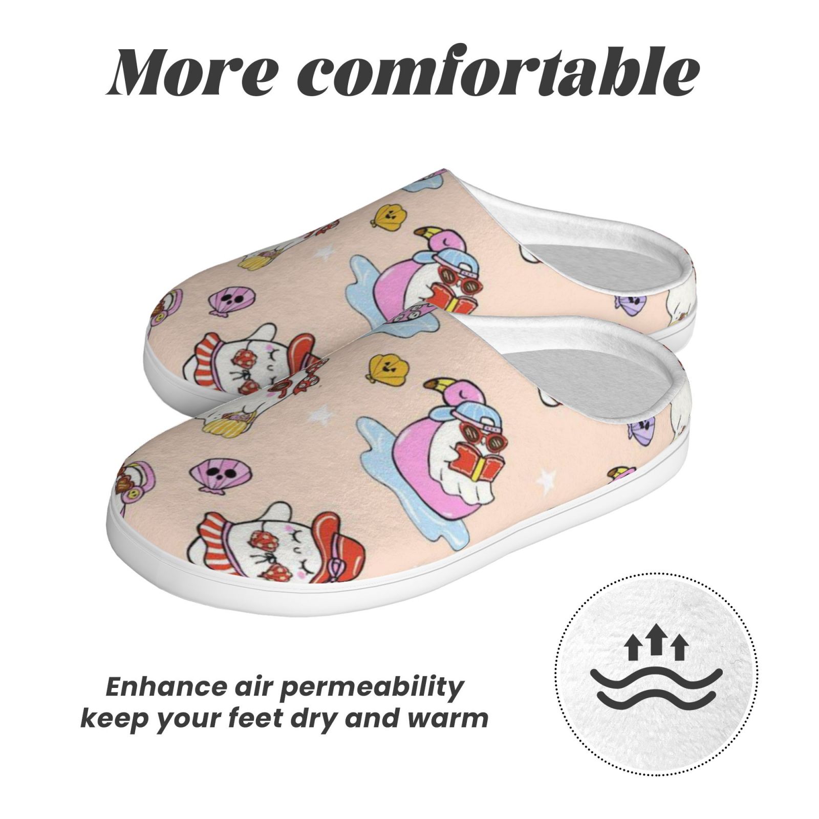 Adult TPR cotton slippers
