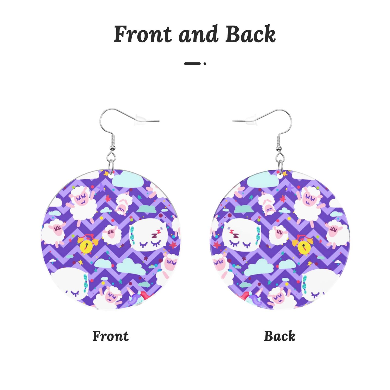 Round acrylic earrings
