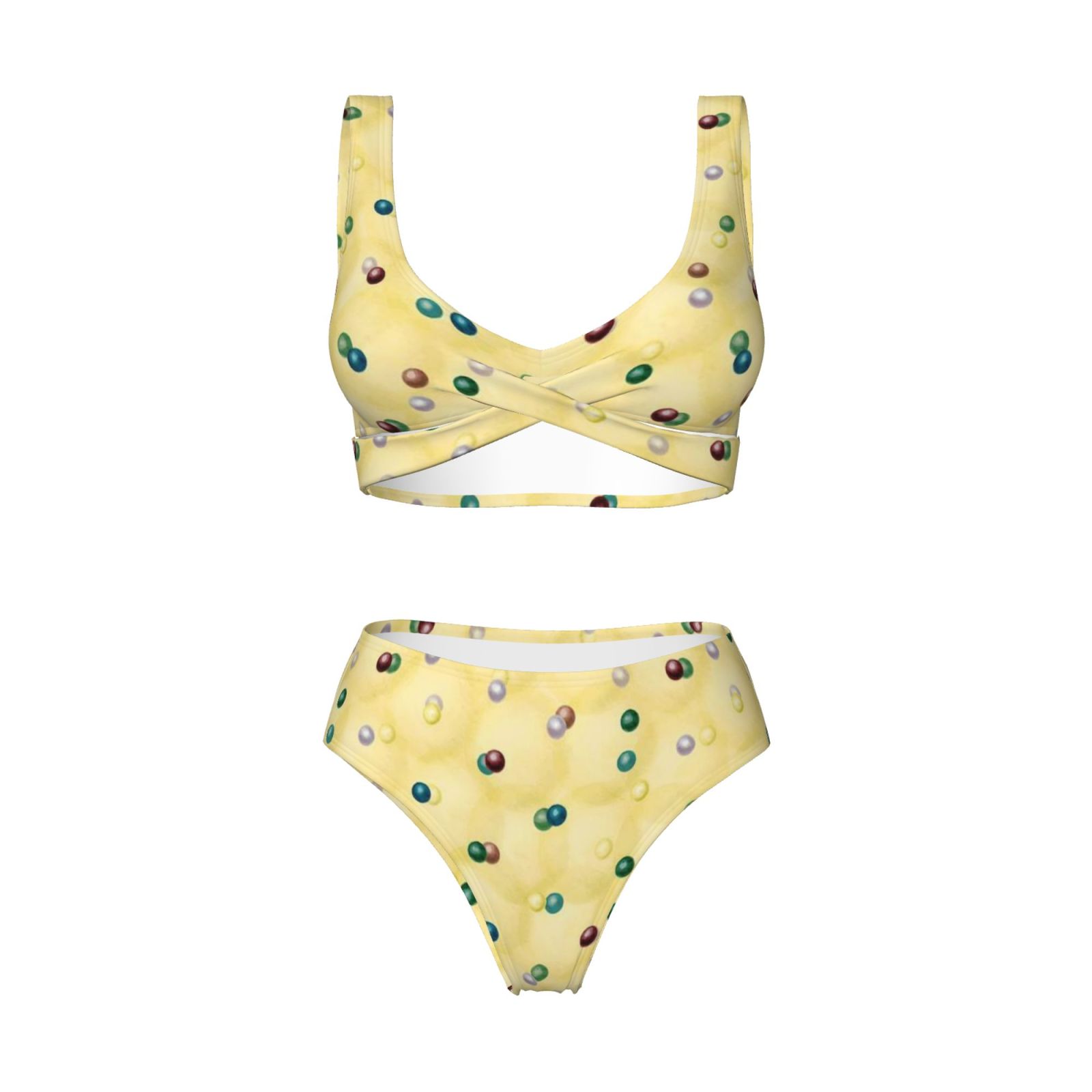 Women's two-piece cross bikini