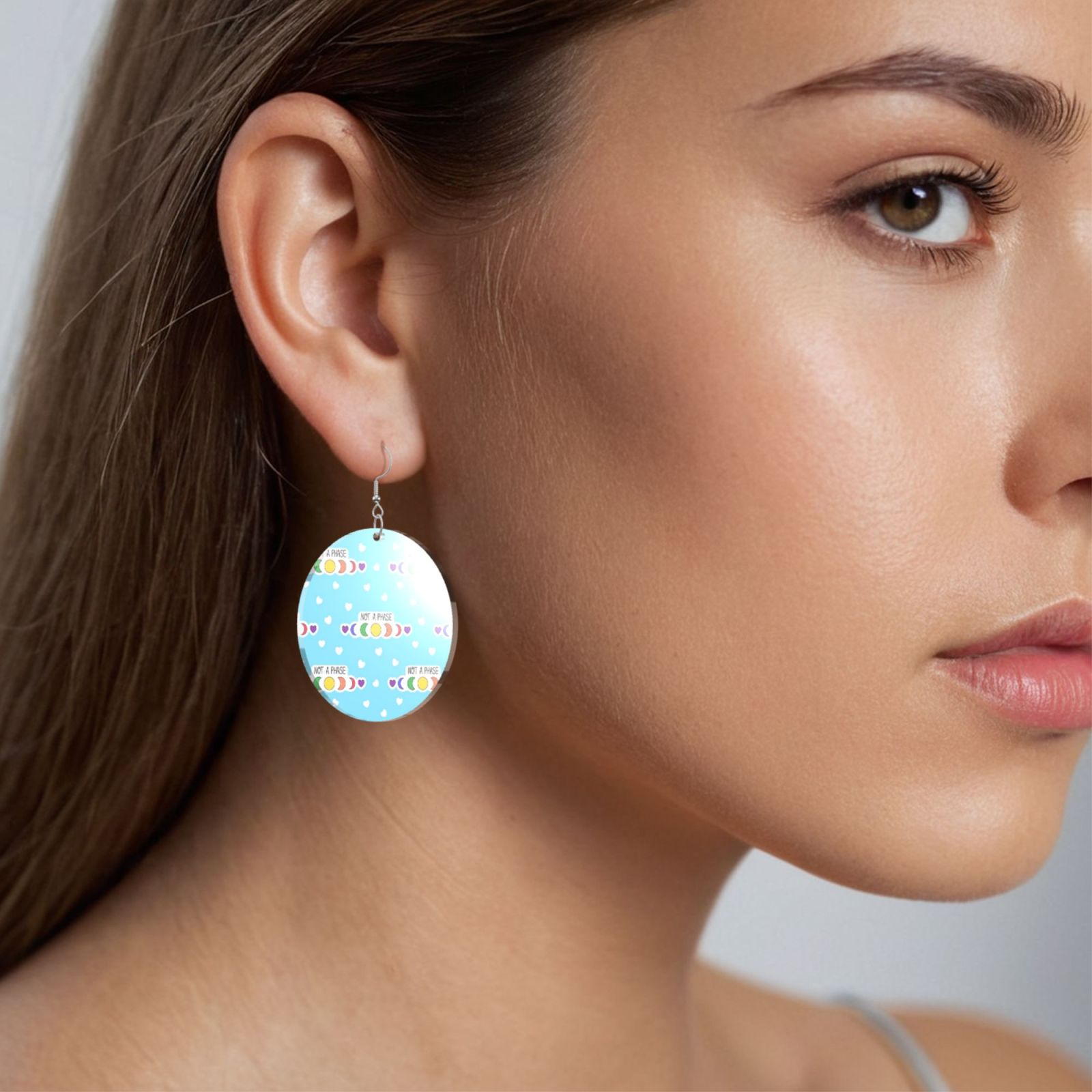 Round acrylic earrings