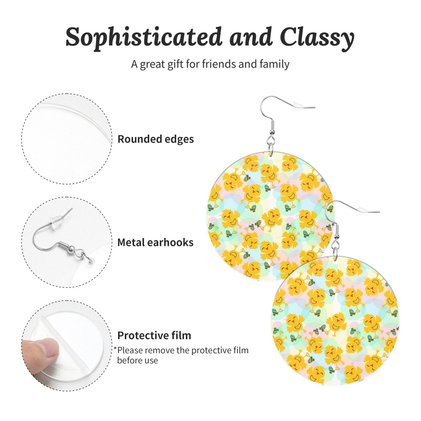 Round acrylic earrings