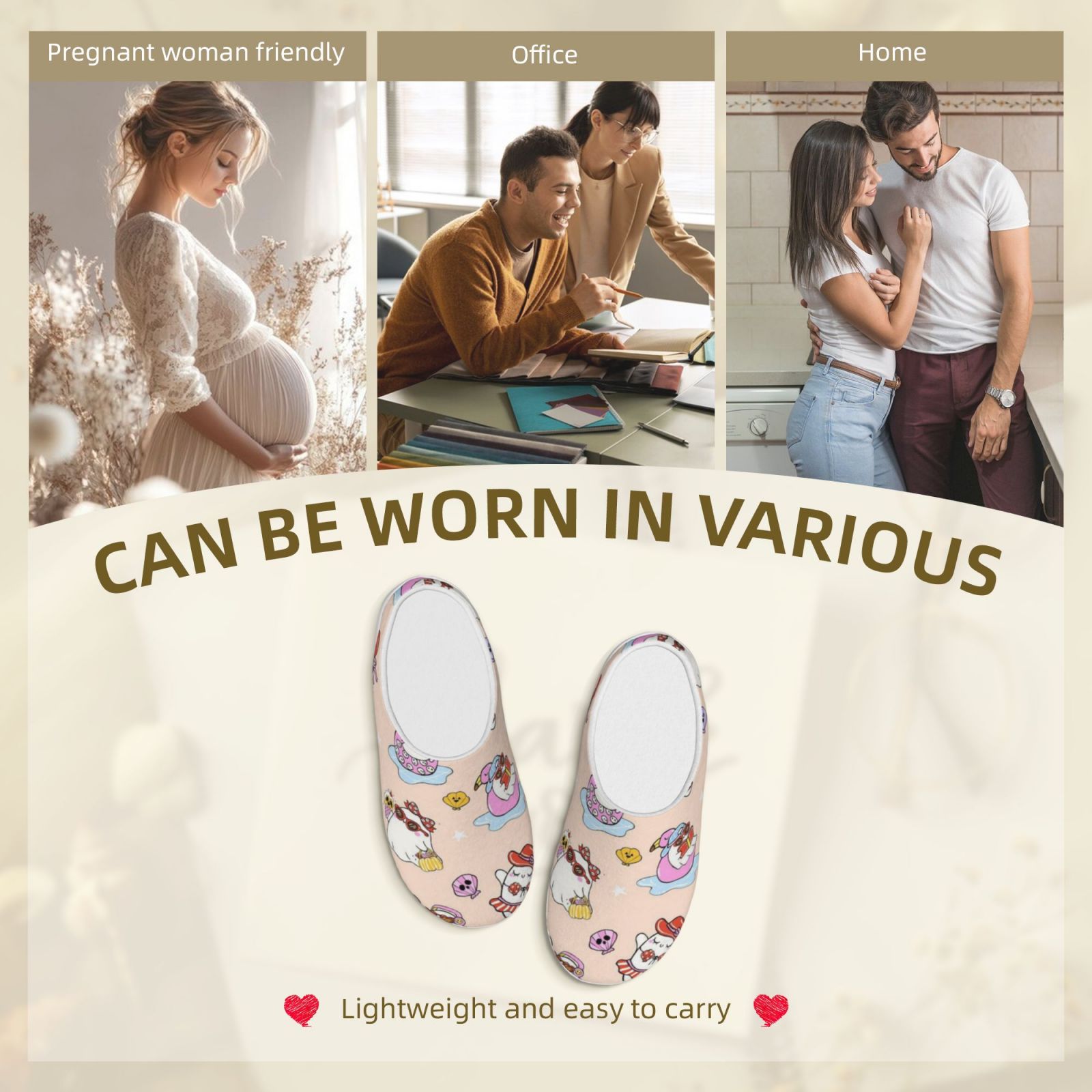 Adult TPR cotton slippers