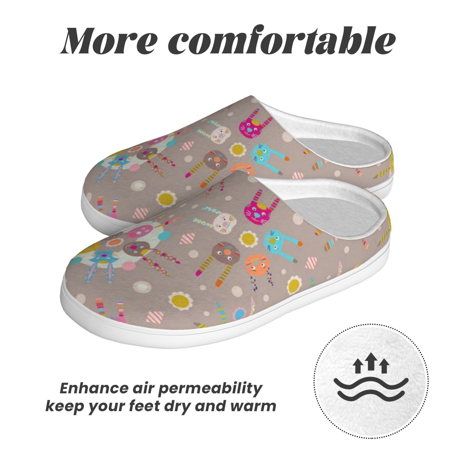 Adult TPR cotton slippers
