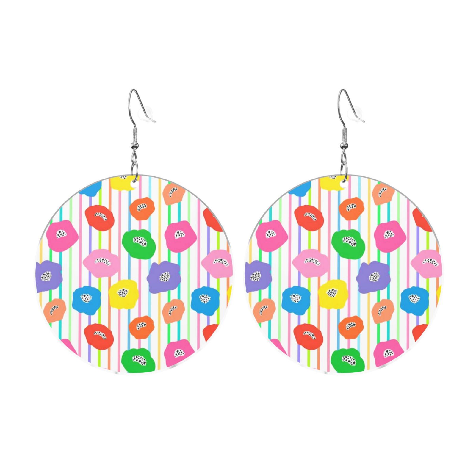 Round acrylic earrings