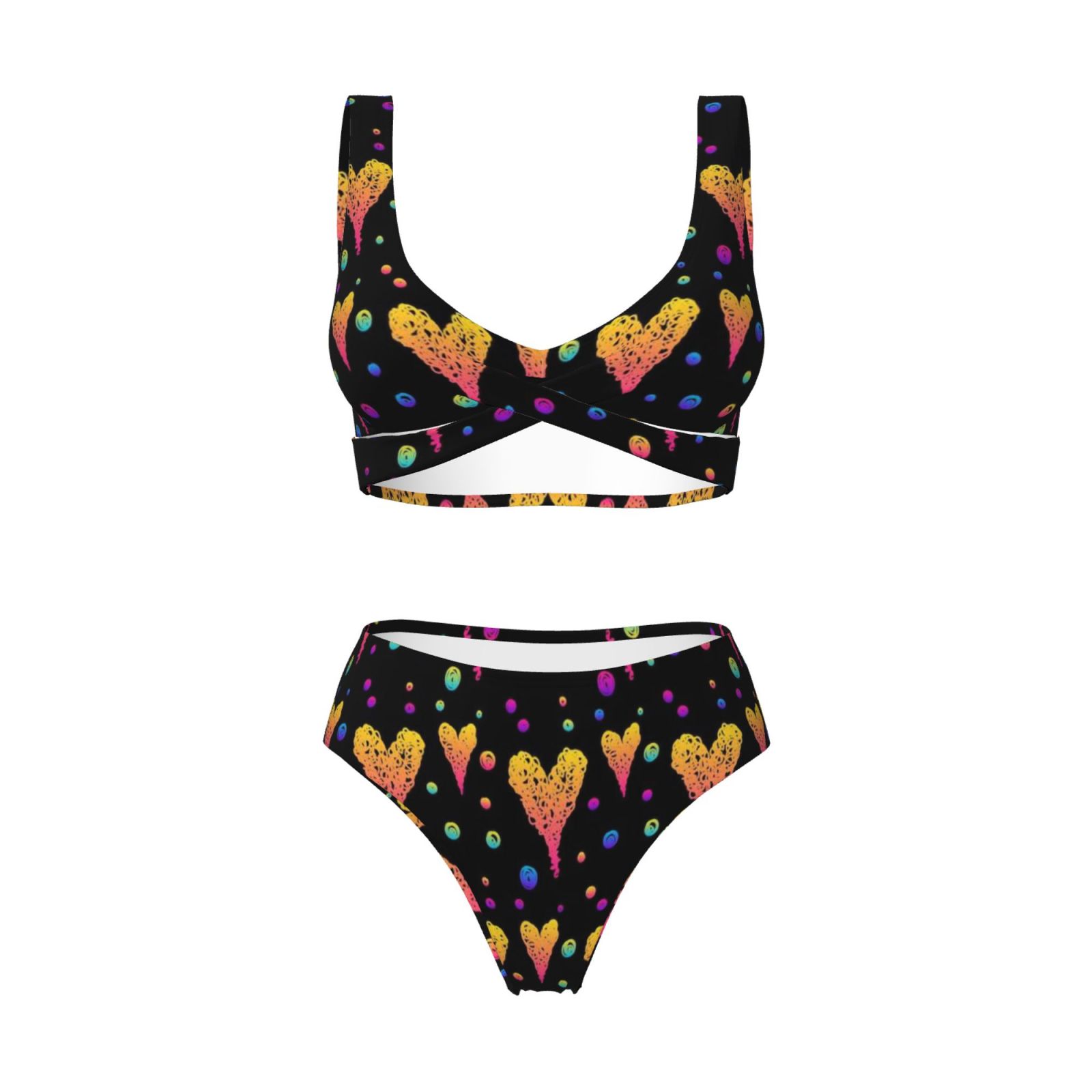 Women's two-piece cross bikini
