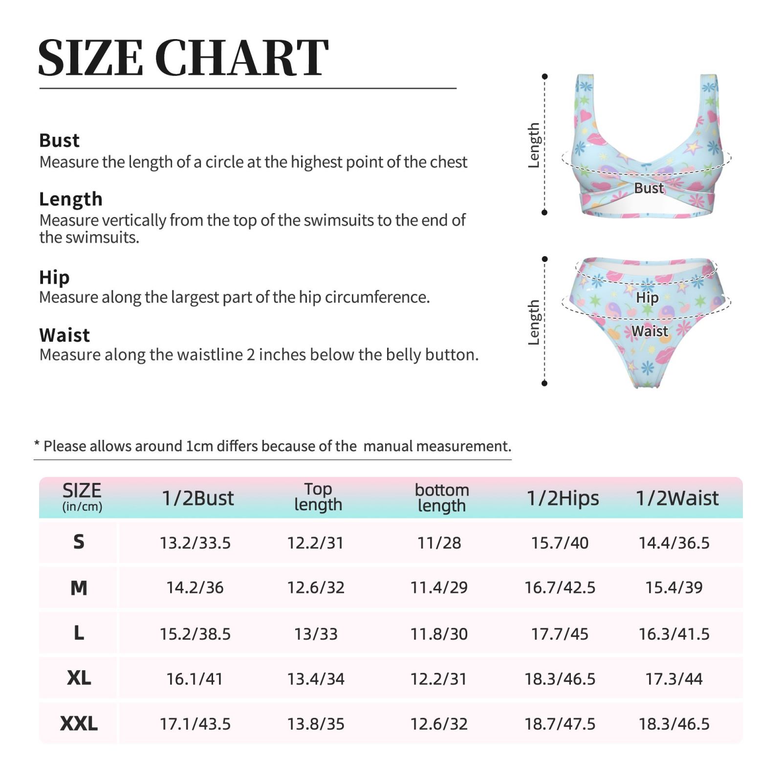 Women's two-piece cross bikini