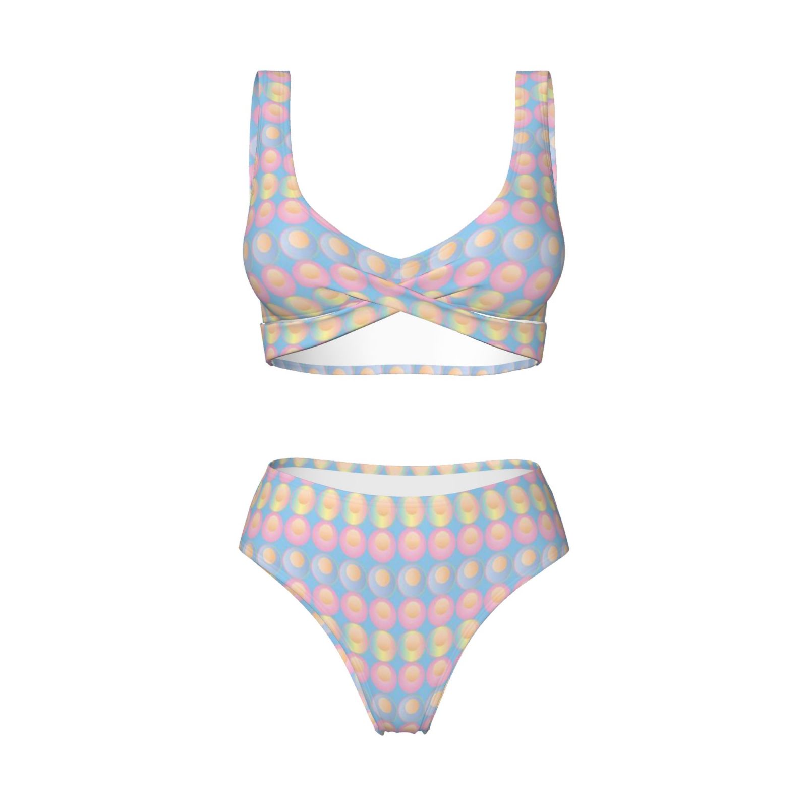 Women's two-piece cross bikini