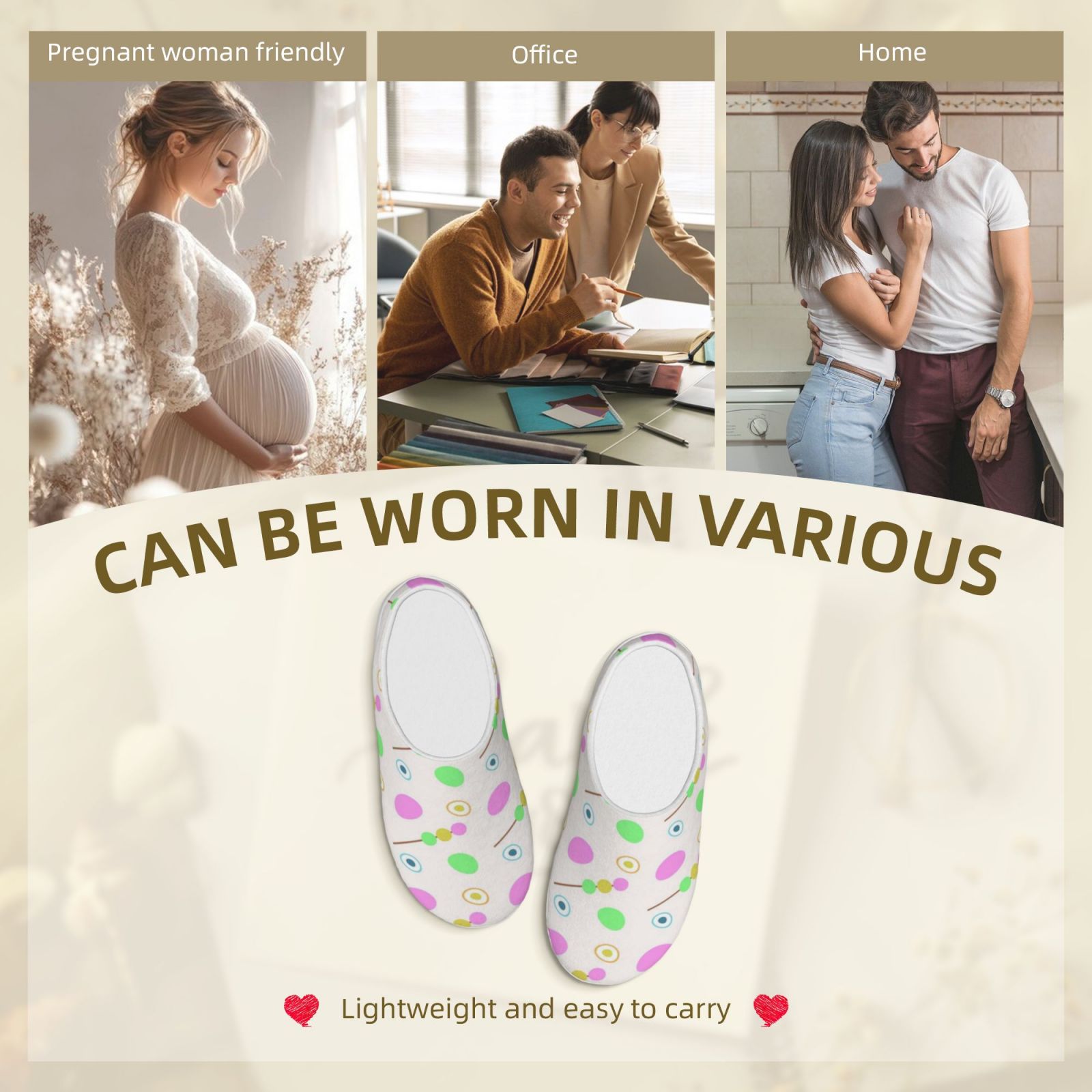 Adult TPR cotton slippers