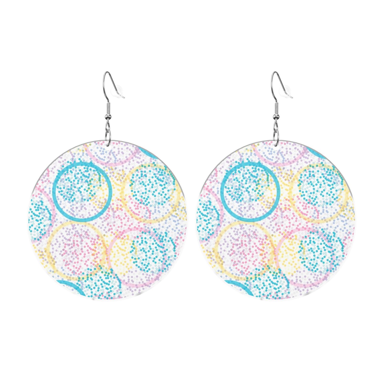 Round acrylic earrings